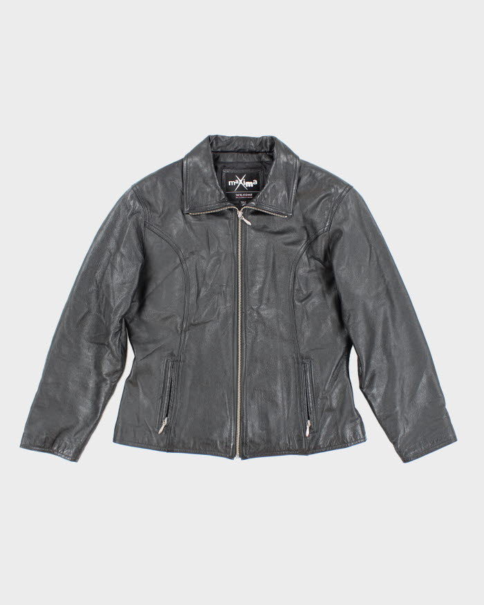 Vintage Maxima Black Leather Jacket - L
