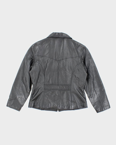 Vintage Maxima Black Leather Jacket - L