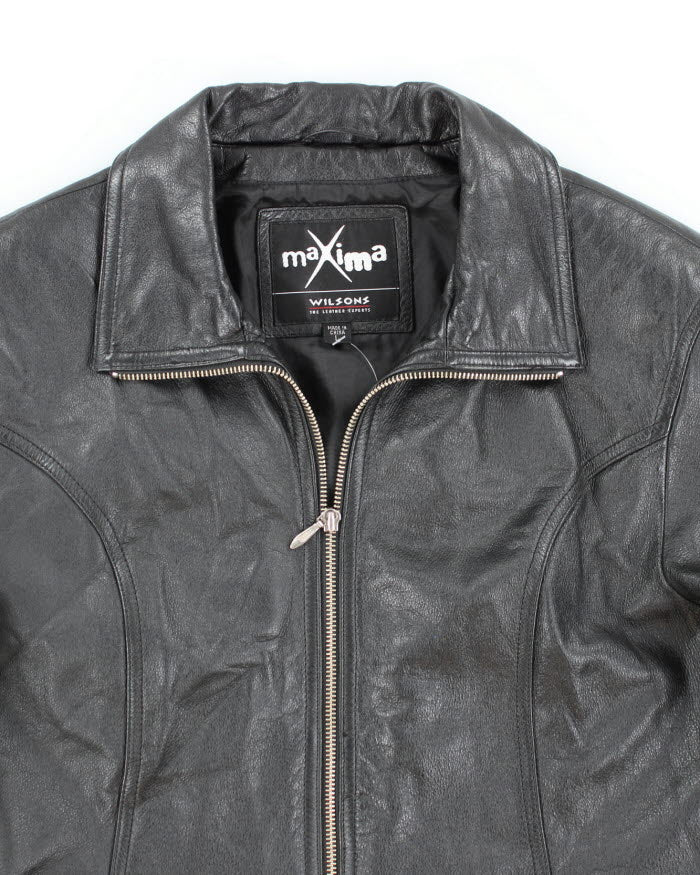 Vintage Maxima Black Leather Jacket - L