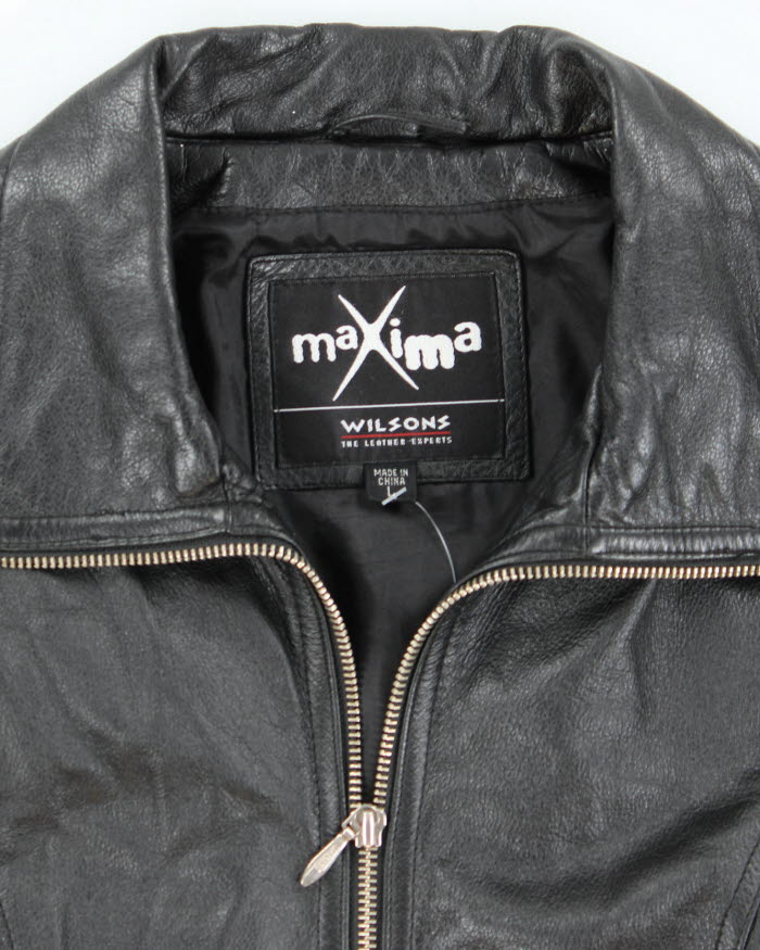 Vintage Maxima Black Leather Jacket - L