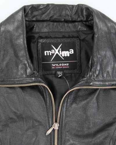 Vintage Maxima Black Leather Jacket - L