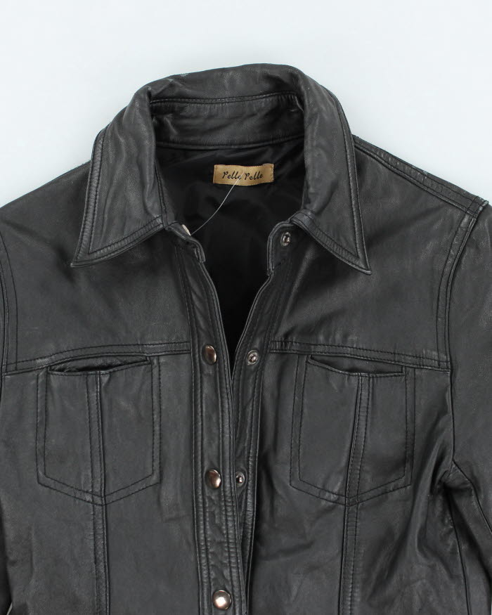 Vintage Pelle Pelle Black Leather Jacket - XS