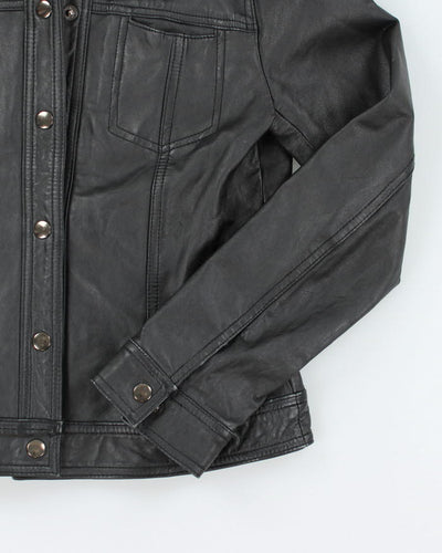 Vintage Pelle Pelle Black Leather Jacket - XS
