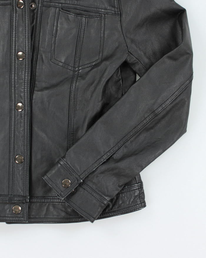 Vintage Pelle Pelle Black Leather Jacket - XS