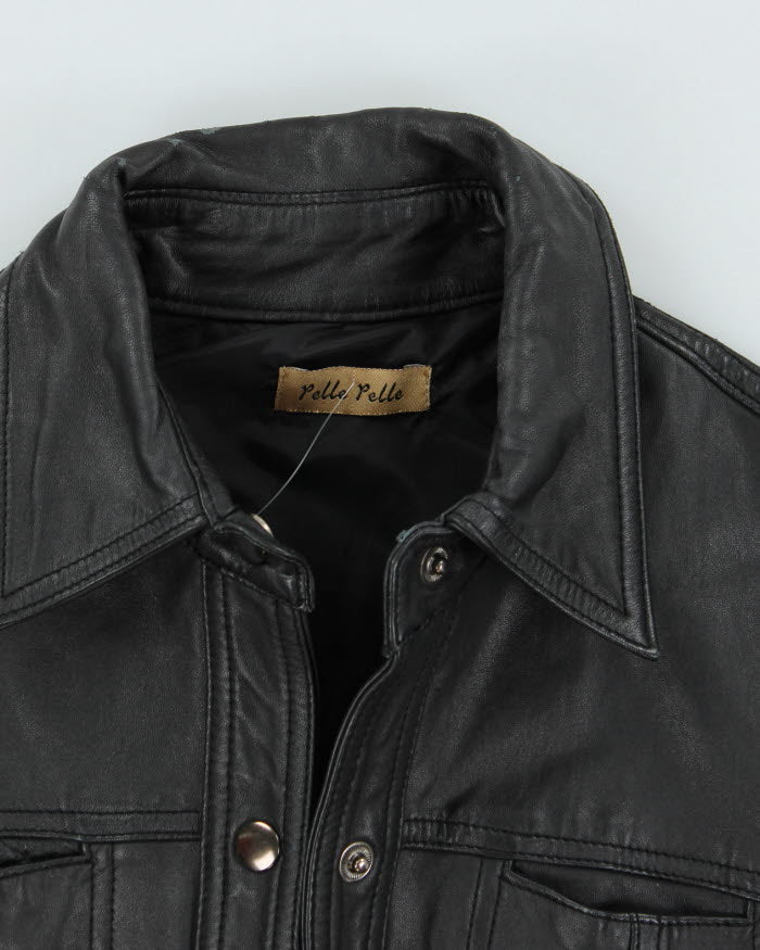 Vintage Pelle Pelle Black Leather Jacket - XS