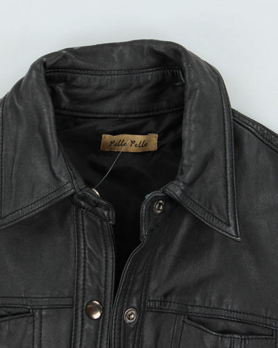 Vintage Pelle Pelle Black Leather Jacket - XS