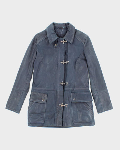 Vintage Danier Blue Clasp Leather Jacket - M