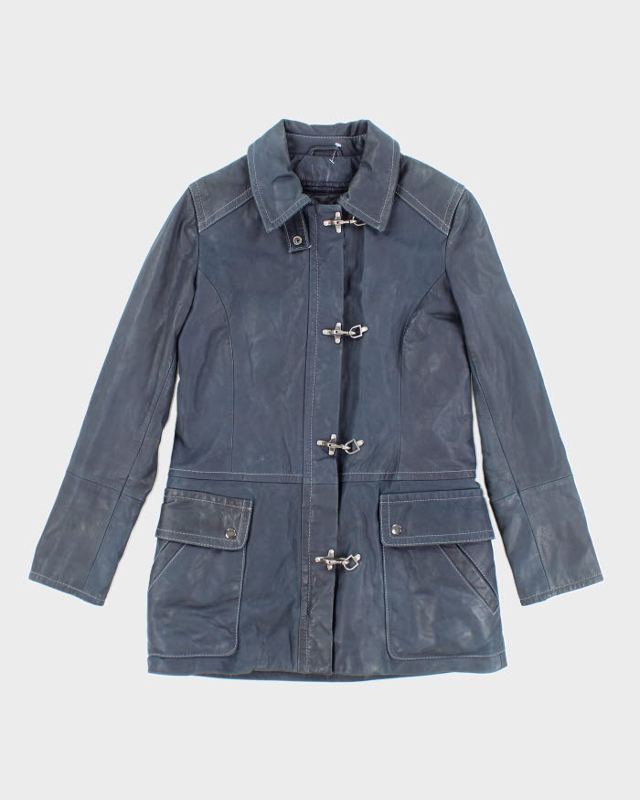 Vintage Danier Blue Clasp Leather Jacket - M