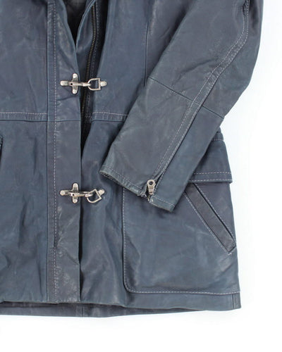 Vintage Danier Blue Clasp Leather Jacket - M