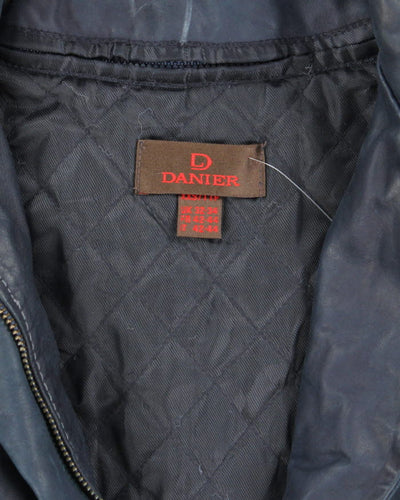 Vintage Danier Blue Clasp Leather Jacket - M