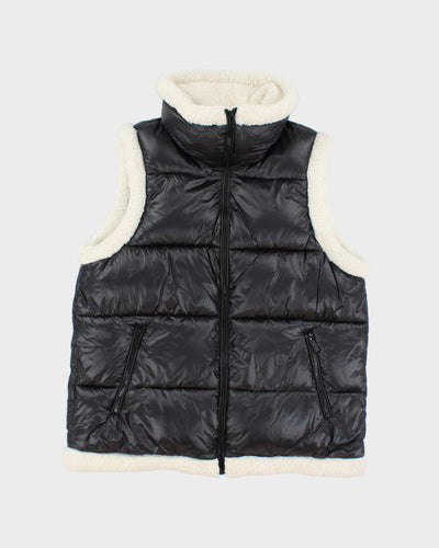 Vintage Y2K Women's Calvin Klein Sherpa Lined Puffer Gilet - M
