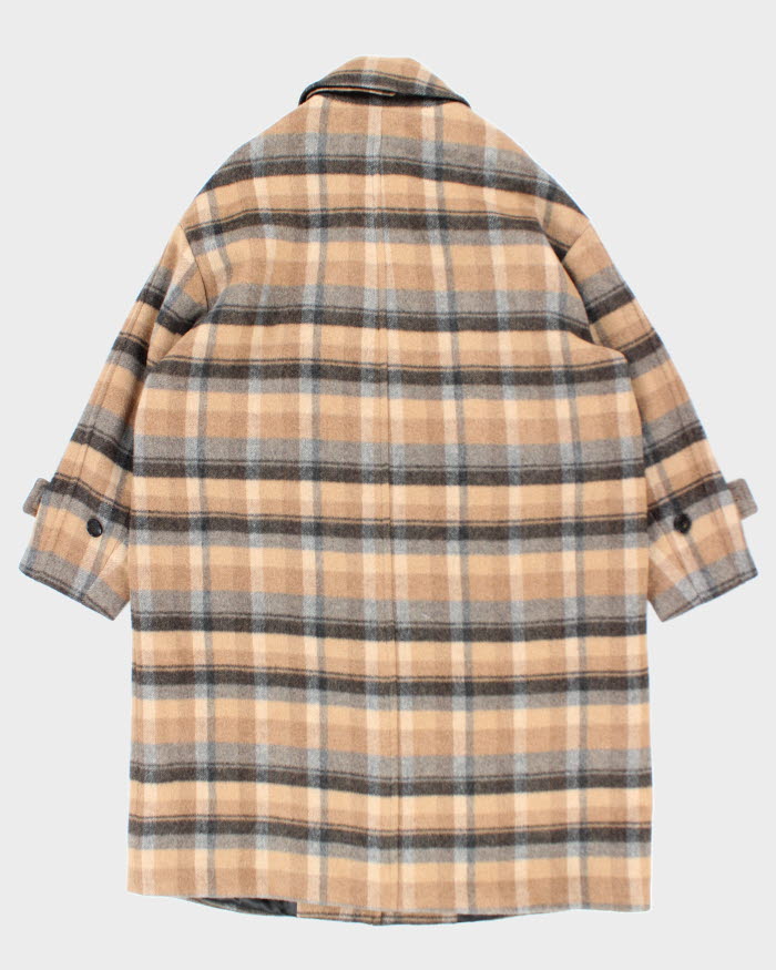 Banana Republic Wool Blend Oversized Plaid Overcoat - S