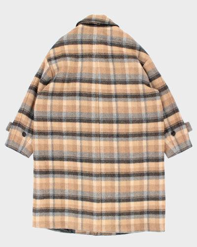 Banana Republic Wool Blend Oversized Plaid Overcoat - S