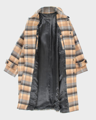 Banana Republic Wool Blend Oversized Plaid Overcoat - S