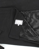 Vintage 80s Black Wool Blend Overcoats - XL
