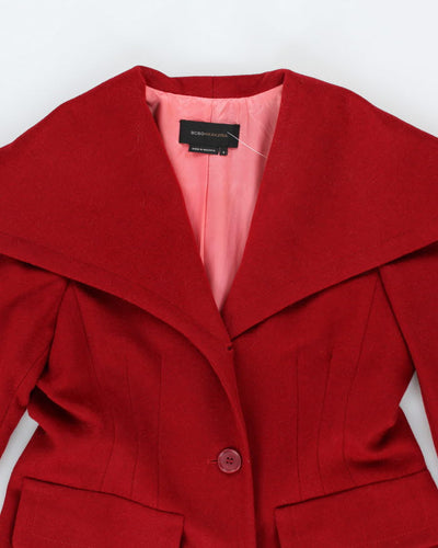 Y2K 00s BCBG MaxAzria Red Wool Coat - S