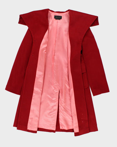 Y2K 00s BCBG MaxAzria Red Wool Coat - S