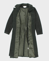 Vintage 90s Forest Green Wool Blend Coat - M