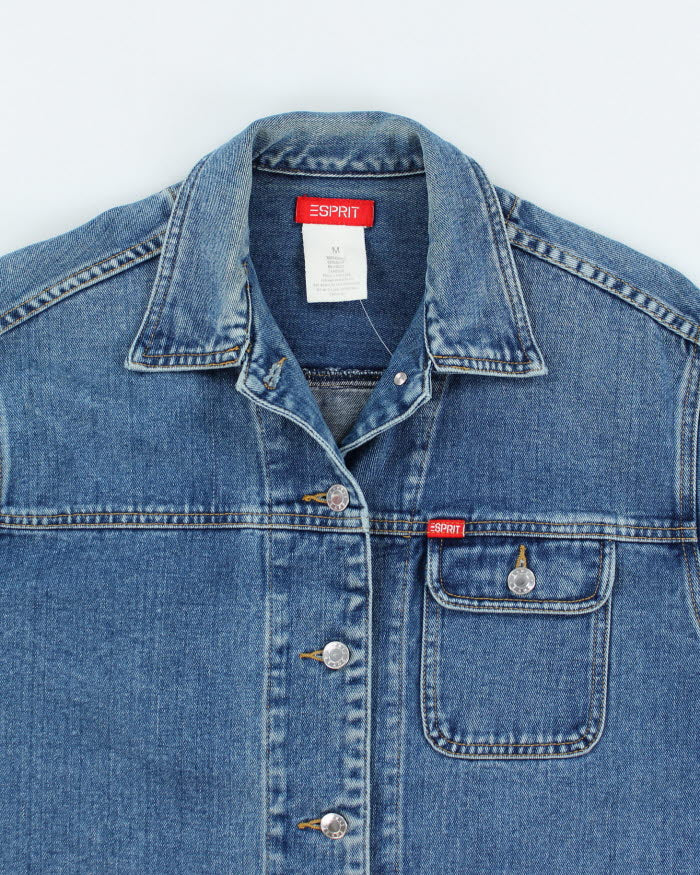 Vintage Y2K Esprit Multi Pocket Boxy Denim Jacket - M