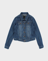 Vintage Y2K Women's Calvin Klein Dark Wash Denim Jacket - L