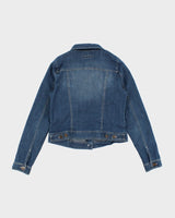 Vintage Y2K Women's Calvin Klein Dark Wash Denim Jacket - L