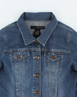 Vintage Y2K Women's Calvin Klein Dark Wash Denim Jacket - L