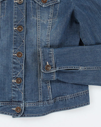 Vintage Y2K Women's Calvin Klein Dark Wash Denim Jacket - L