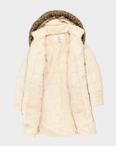 Vintage Y2K Women's Guess Hooded Puffer Jacket - S