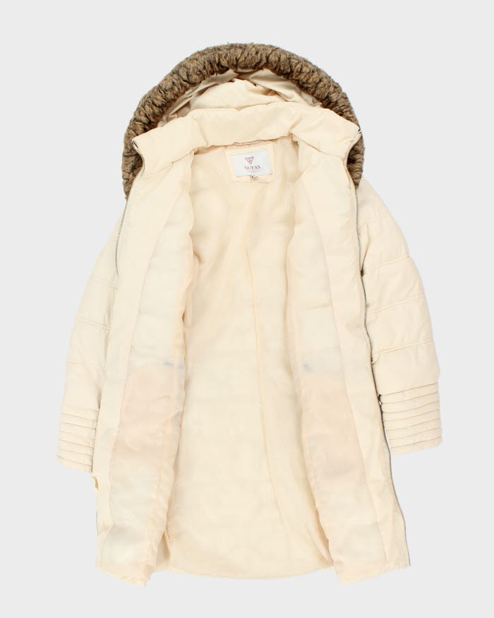 Vintage Y2K Women's Guess Hooded Puffer Jacket - S