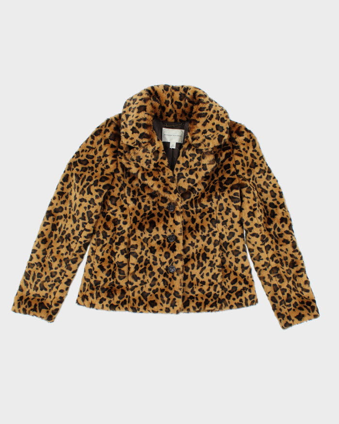 Banana Republic Leopard Print Faux Fur Jacket - S