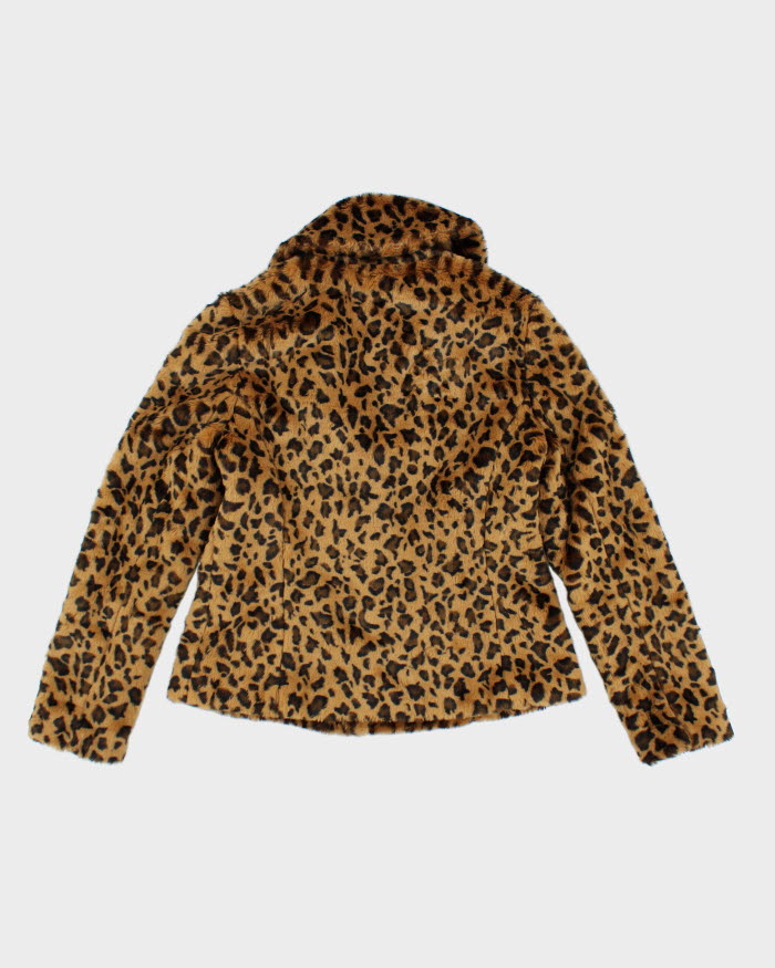 Banana Republic Leopard Print Faux Fur Jacket S Rokit
