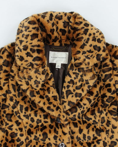 Banana Republic Leopard Print Faux Fur Jacket - S