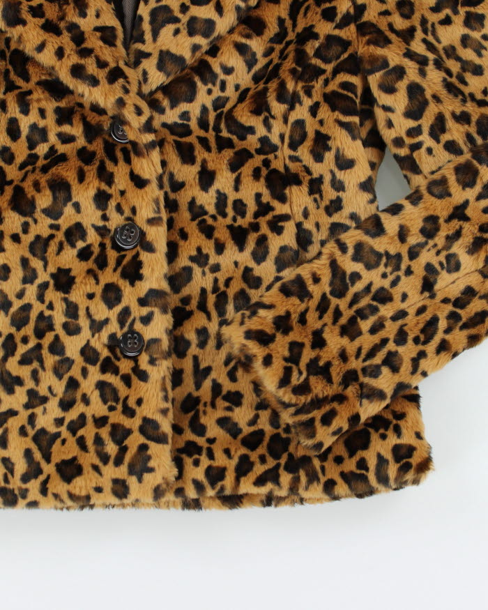 Banana Republic Leopard Print Faux Fur Jacket - S