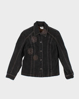 Y2k 00s Miss Alliage Beaded Denim Jacket - M