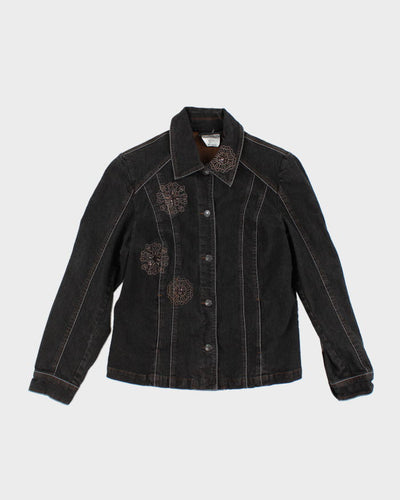 Y2k 00s Miss Alliage Beaded Denim Jacket - M