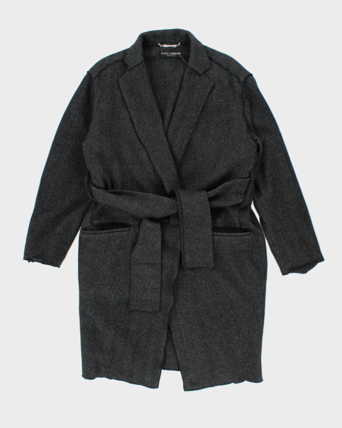 Dolce & Gabbana Grey Wool Coat - L