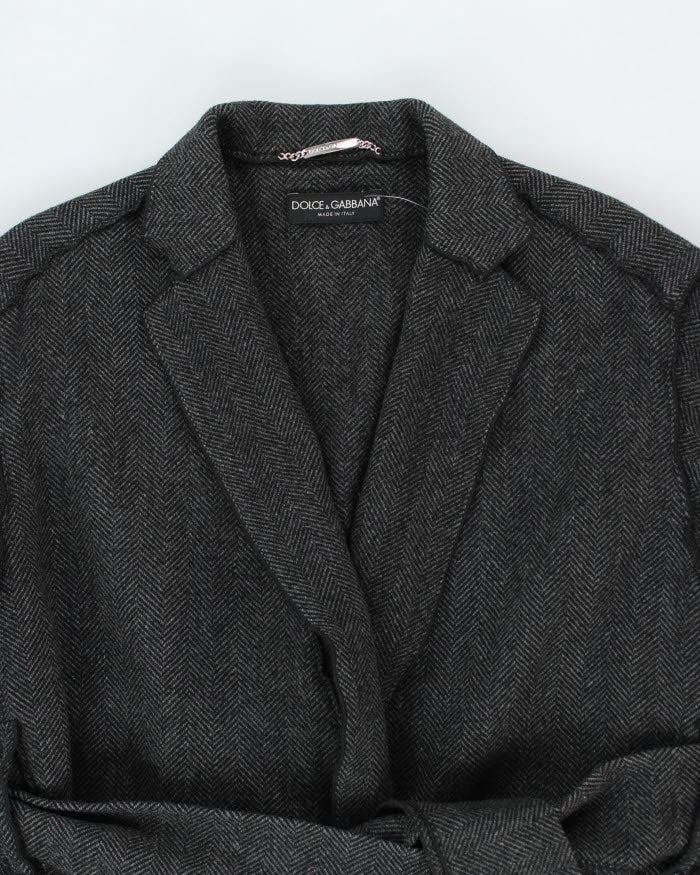 Dolce &amp; Gabbana Grey Wool Coat - L