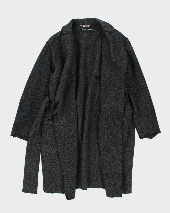 Dolce & Gabbana Grey Wool Coat - L