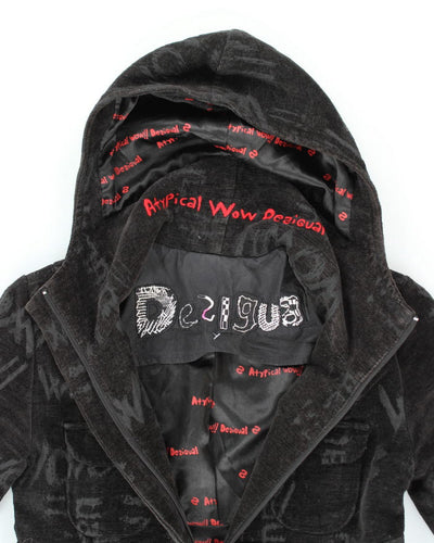 Y2k 00s Desigaul Hooded Coat - S