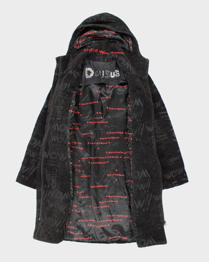 Y2k 00s Desigaul Hooded Coat - S