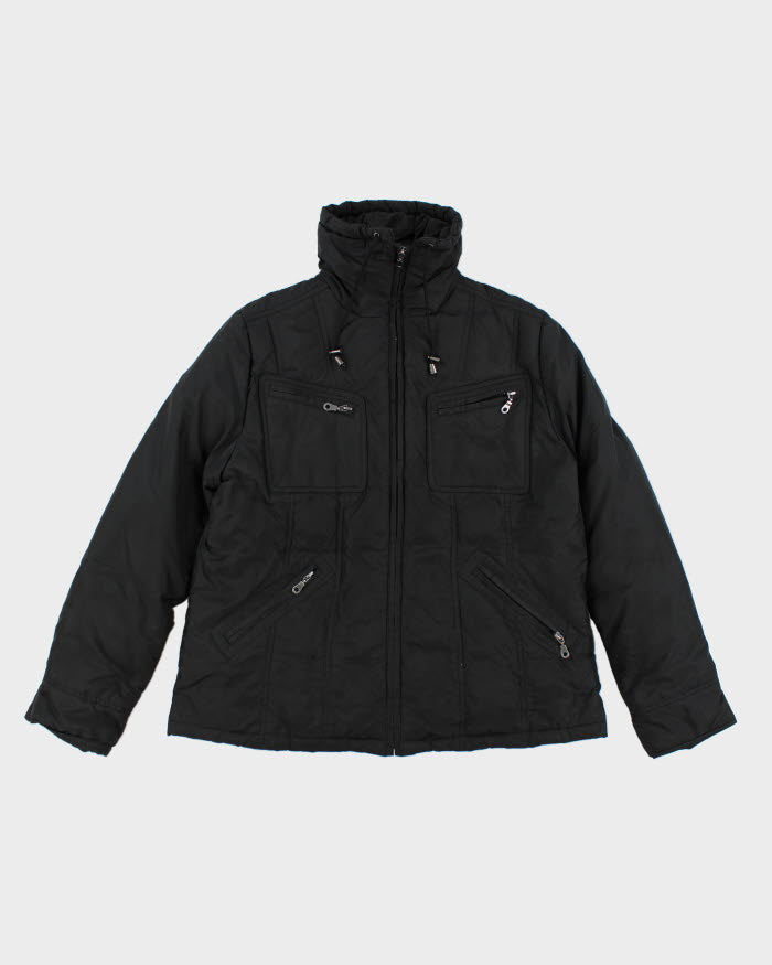 Vintage Y2K Women's DKNY Multi Pocket Hooded Jacket - L