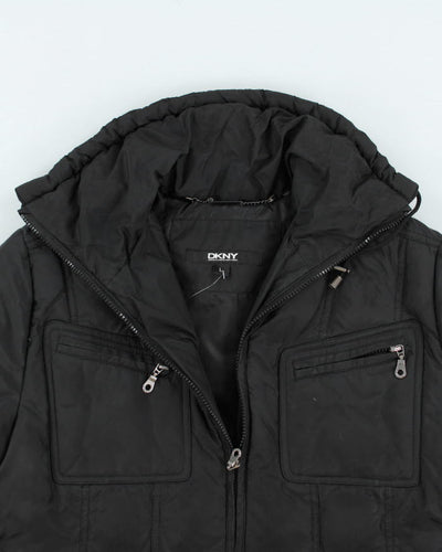 Vintage Y2K Women's DKNY Multi Pocket Hooded Jacket - L