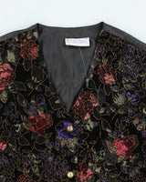 Vintage Fairset Velvet Embroidered - M