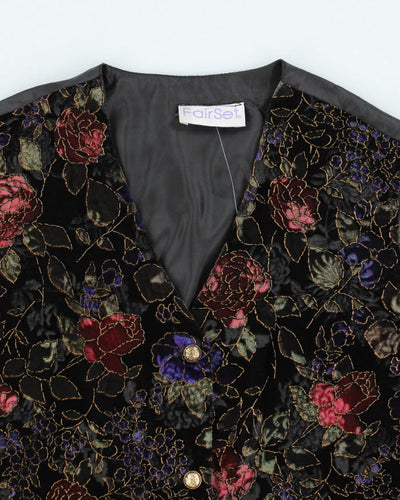 Vintage Fairset Velvet Embroidered - M