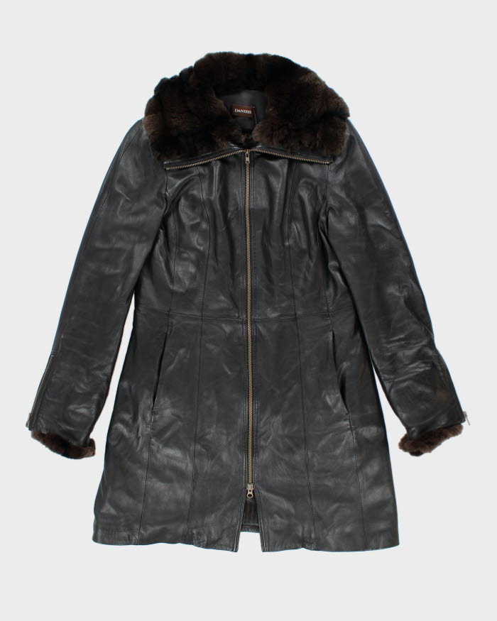 Vintage Danier Leather Long Jacket - M