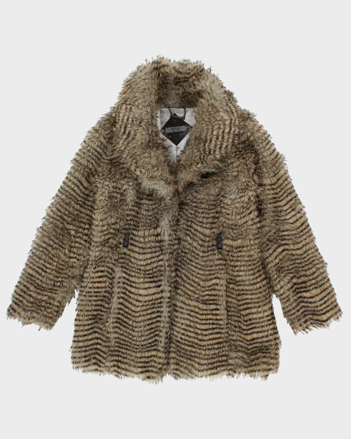 Y2k 00s Buffalo Faux Fur Coat - M