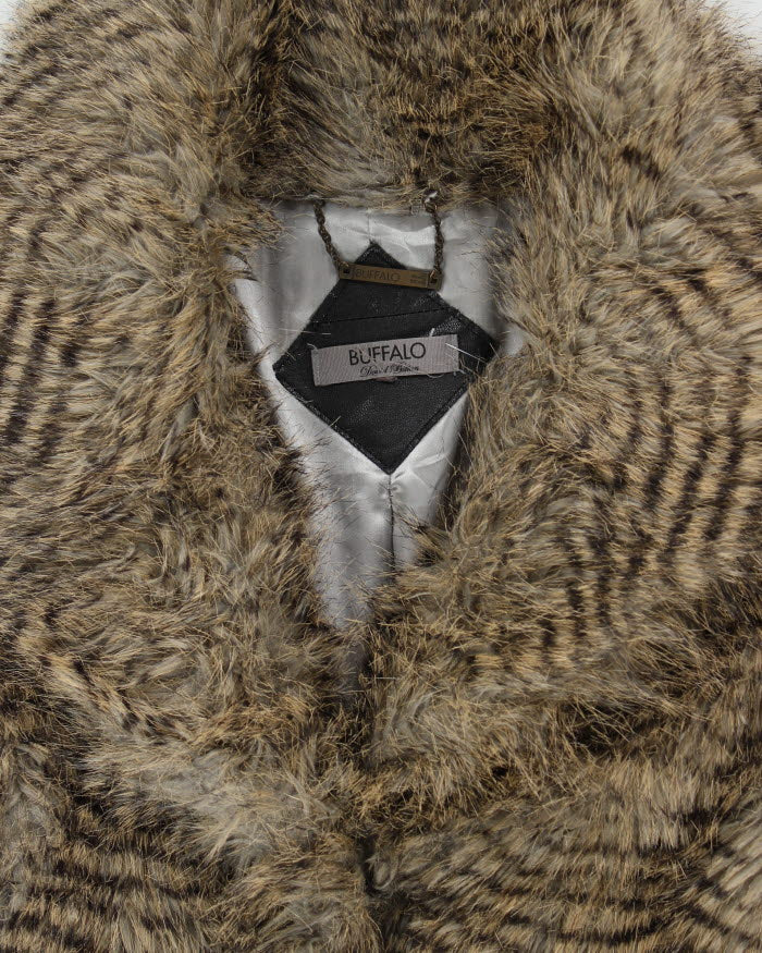 Y2k 00s Buffalo Faux Fur Coat - M