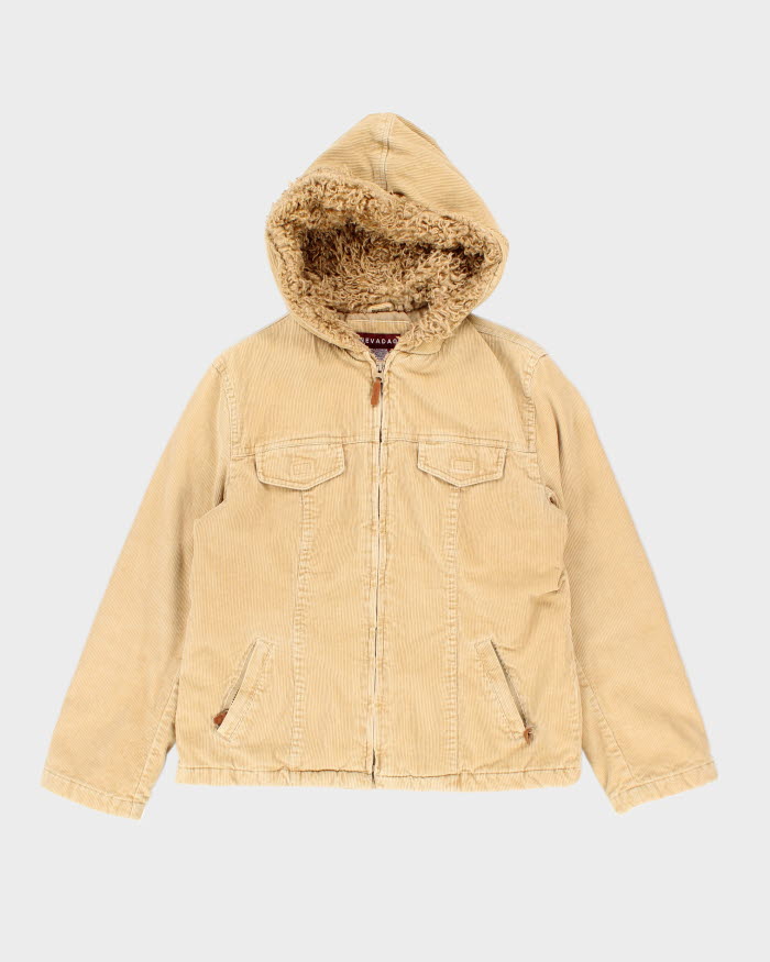 Y2k 00s Nevada Corduroy Hooded Jacket - M