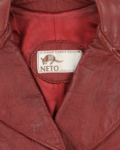 Vintage Neto Red Leather Jacket - S