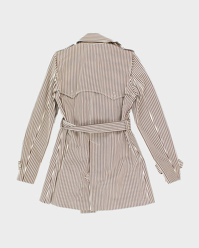 Vintage Ralph Lauren Belted Striped Coat - M